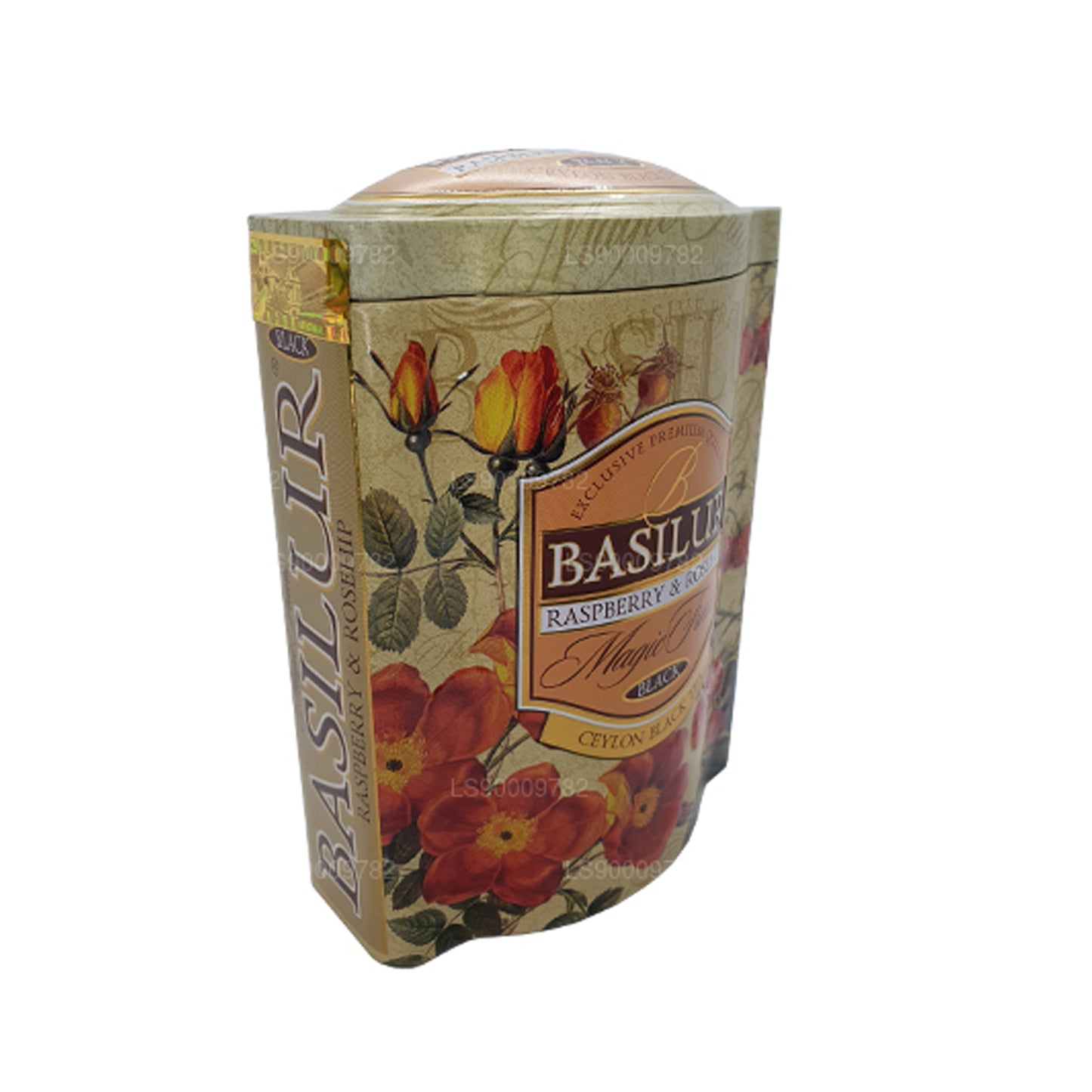 Basilur Magic Fruits Framboos- en rozenbottel (100 g) blikje Caddy