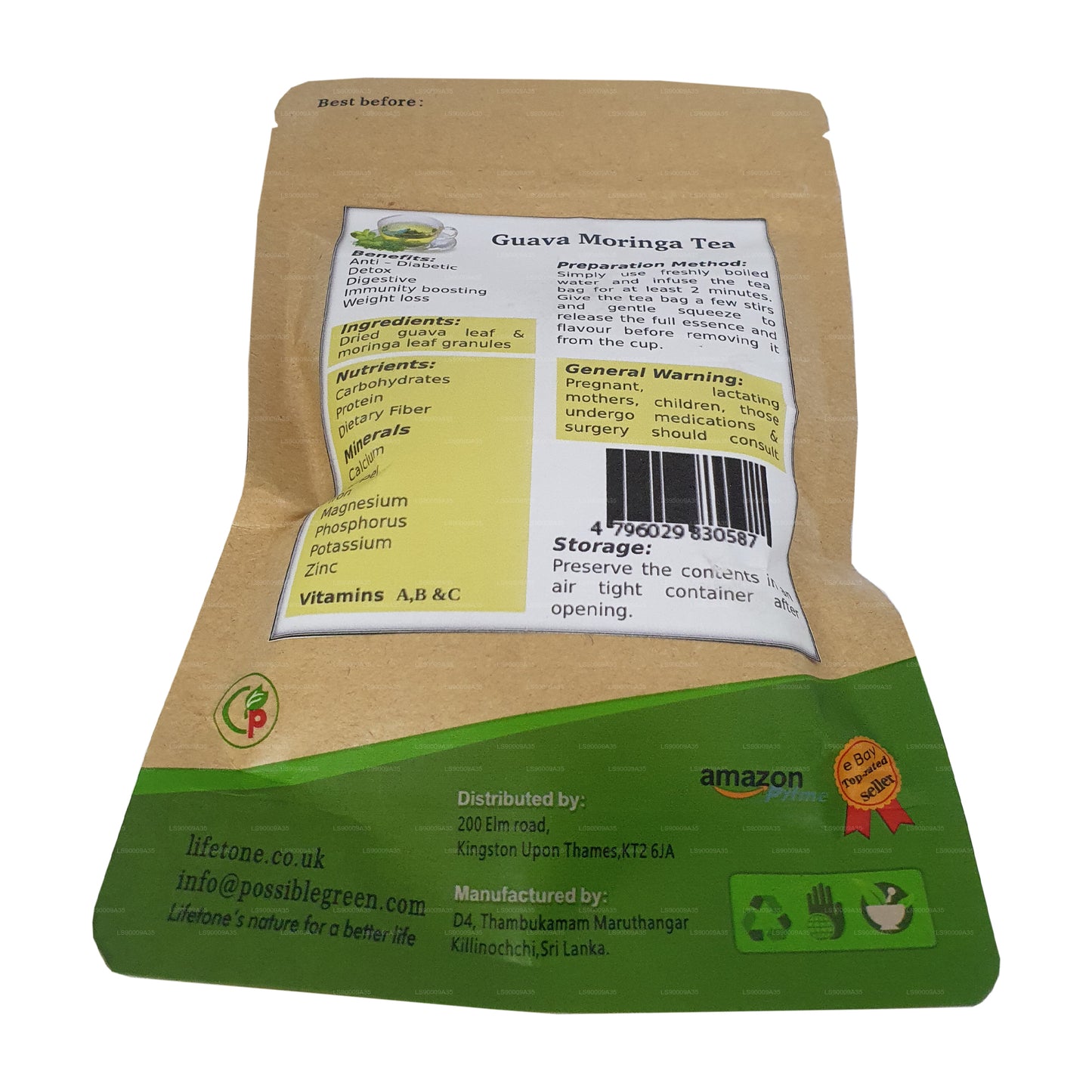 Lifetone Guava Moringa-thee (30 g)