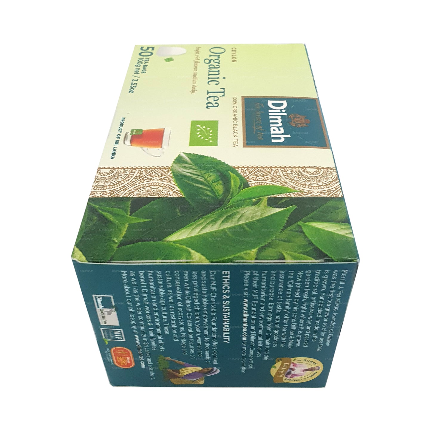 Dilmah biologische thee (100 g) 50 theezakjes