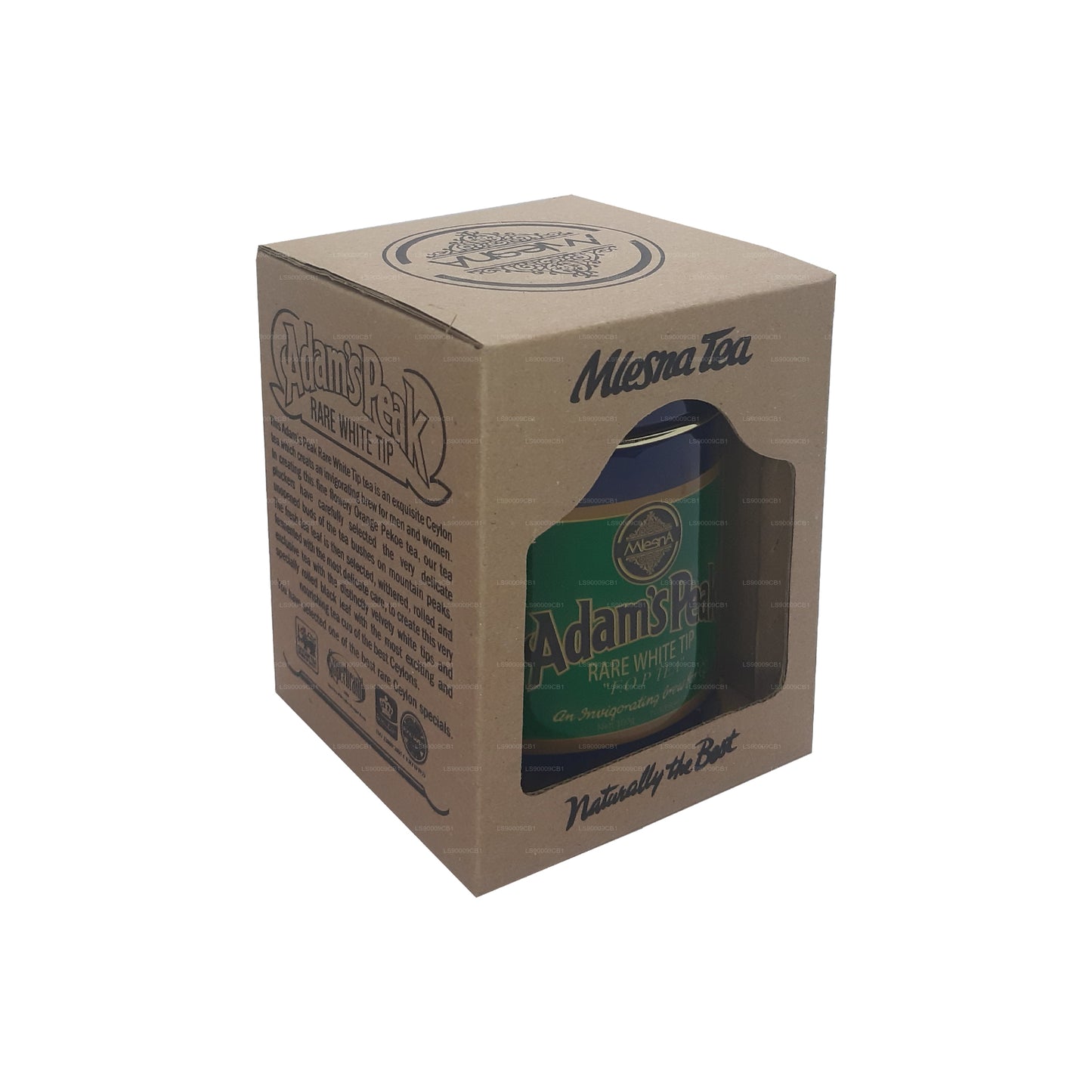 Mlesna Tea Adam's Peak zeldzame FOP-bladthee met witte punt in metalen caddy (100 g)