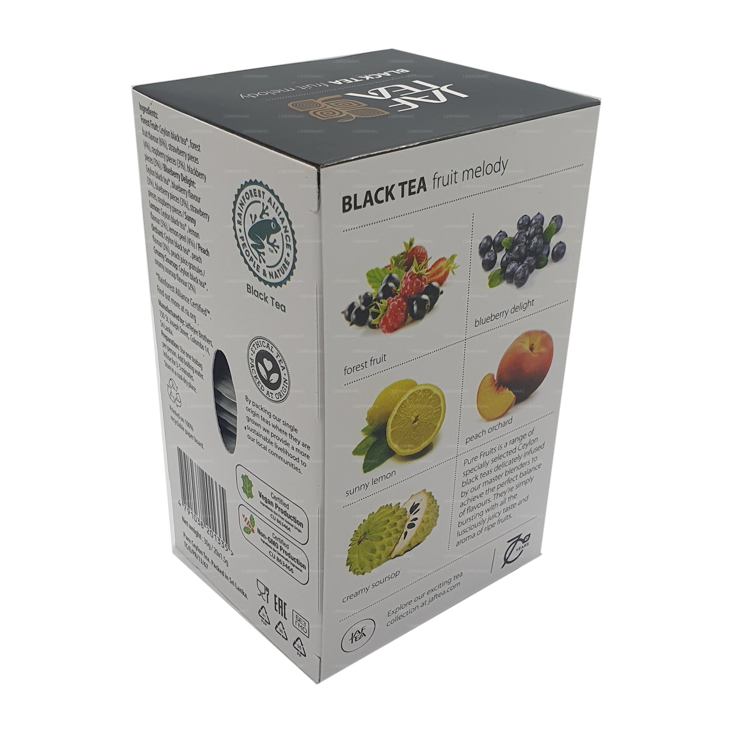 Jaf Tea Pure Fruits Collection Zwarte thee Fruit Melody (30 g) 20 theezakjes