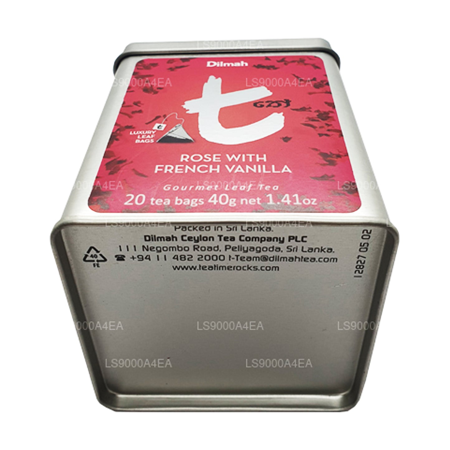 Dilmah T-serie Rose met Franse vanille 20 theezakjes bladthee (40 g)