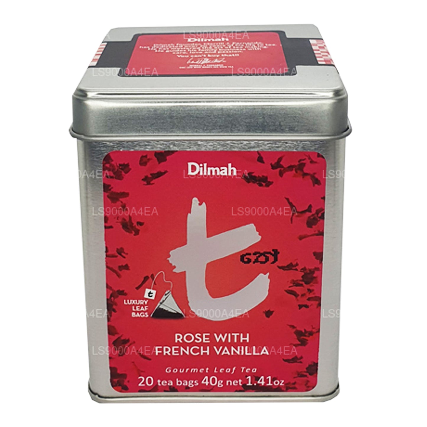 Dilmah T-serie Rose met Franse vanille 20 theezakjes bladthee (40 g)