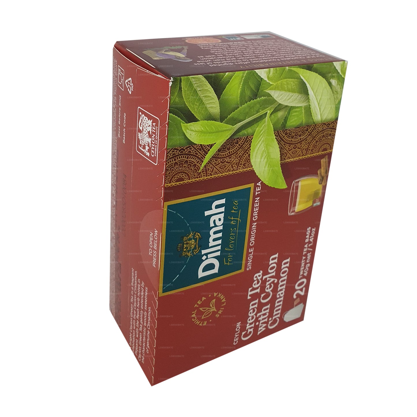 Dilmah Ceylon groene thee met Ceylon-kaneel (40 g) 20 theezakjes