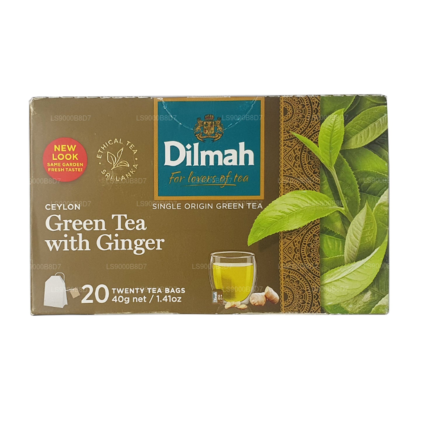 Dilmah Green Tea With Ginger (40g) 20 Tea Bags