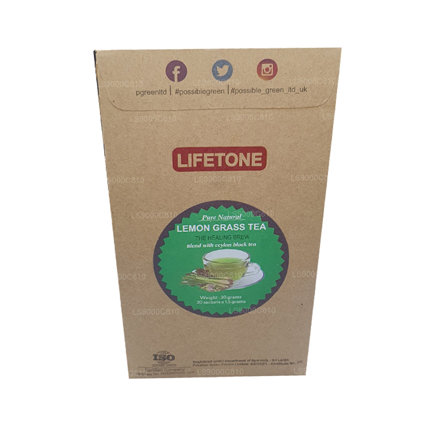 Lifetone thee met citroengras (30 g)