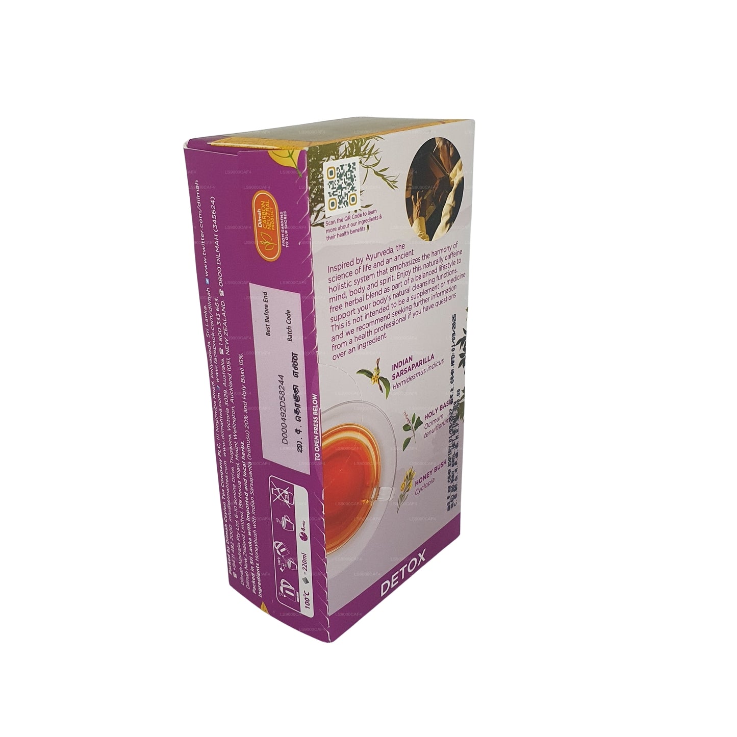 Dilmah Arana Detox natuurlijke kruideninfusie (20 theezakjes zonder etiket)