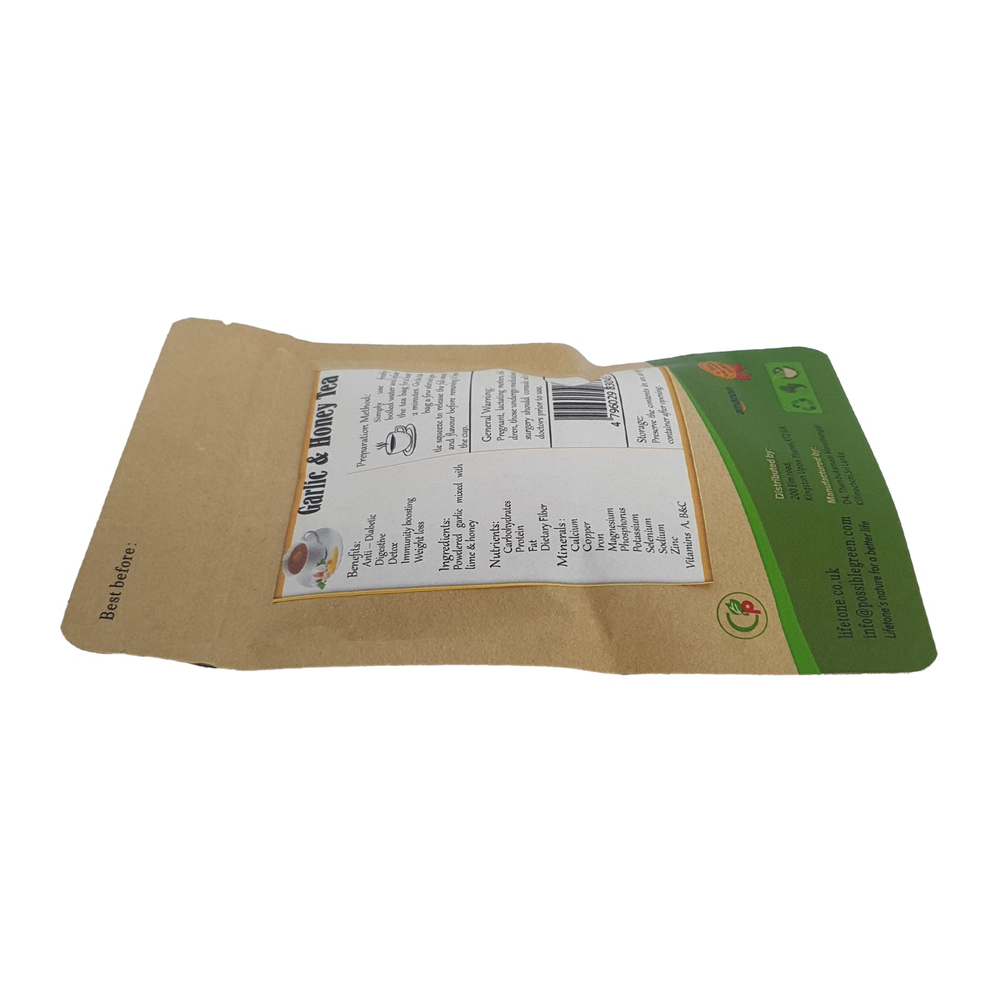 Lifetone thee met knoflook en honing (40 g)