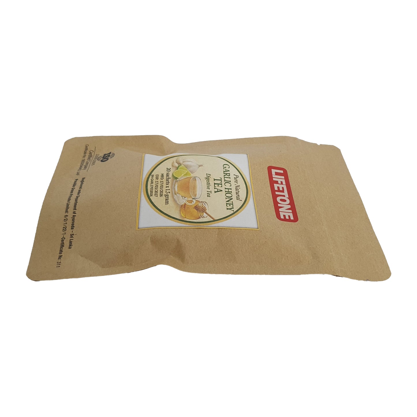 Lifetone thee met knoflook en honing (40 g)