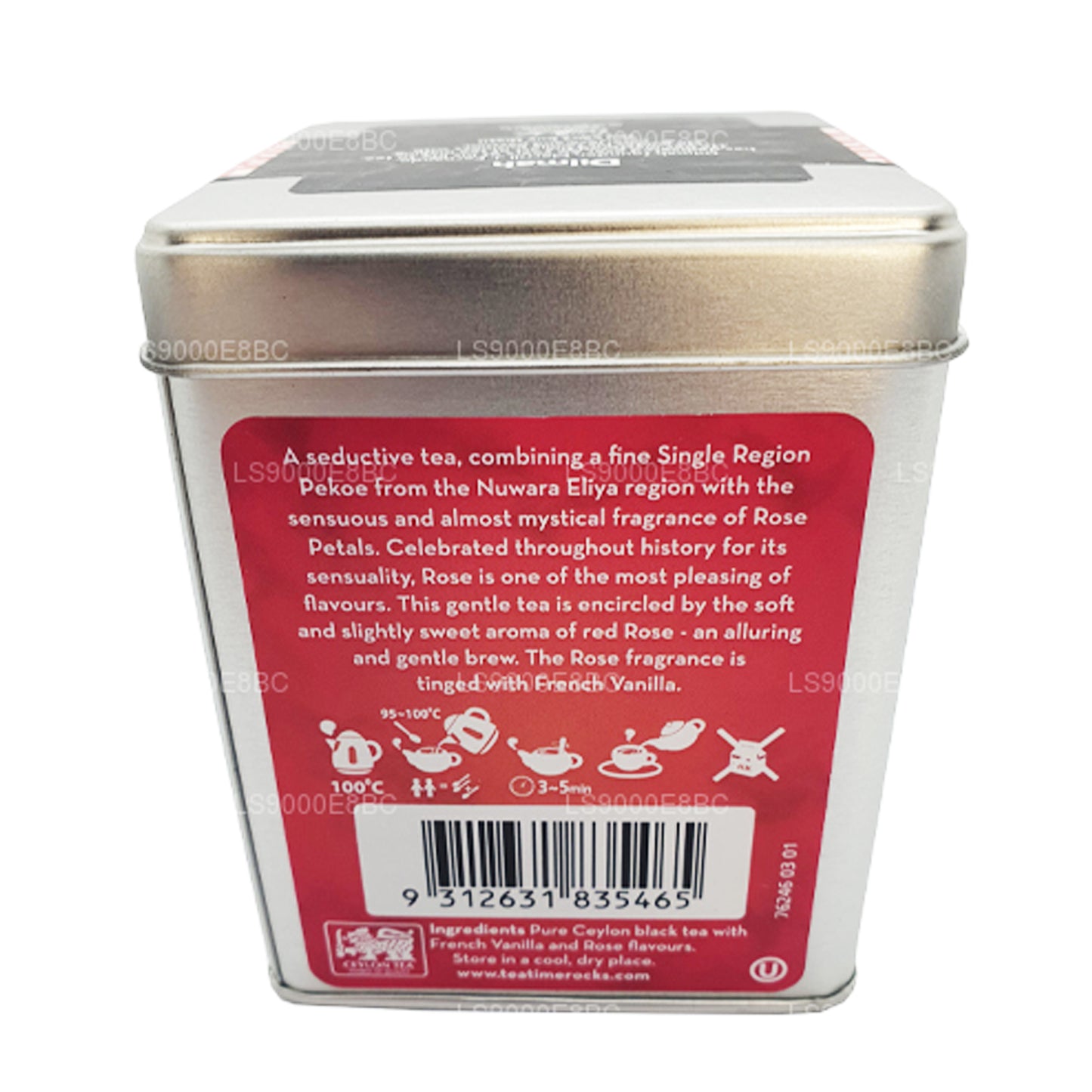 Dilmah T-serie Rose met Franse vanillethee met losse blaadjes (100 g)