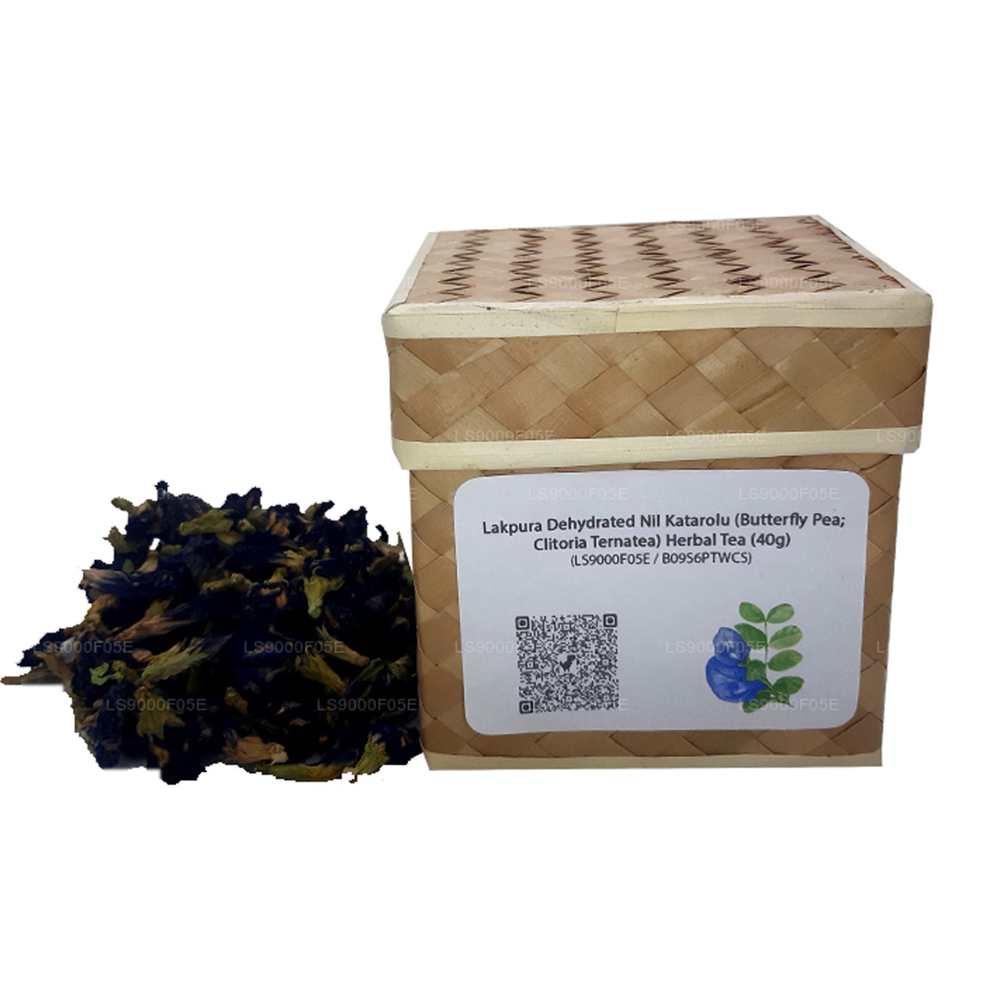 Lakpura gedehydrateerde nagelkatarolu (vlindererwt; Clitoria Ternatea) Kruidenthee (40 g)