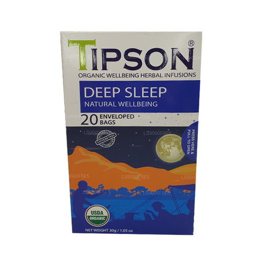 Tipson Organic Deep Sleep Natural Wellbeing (30 g) 20 theezakjes met envelop
