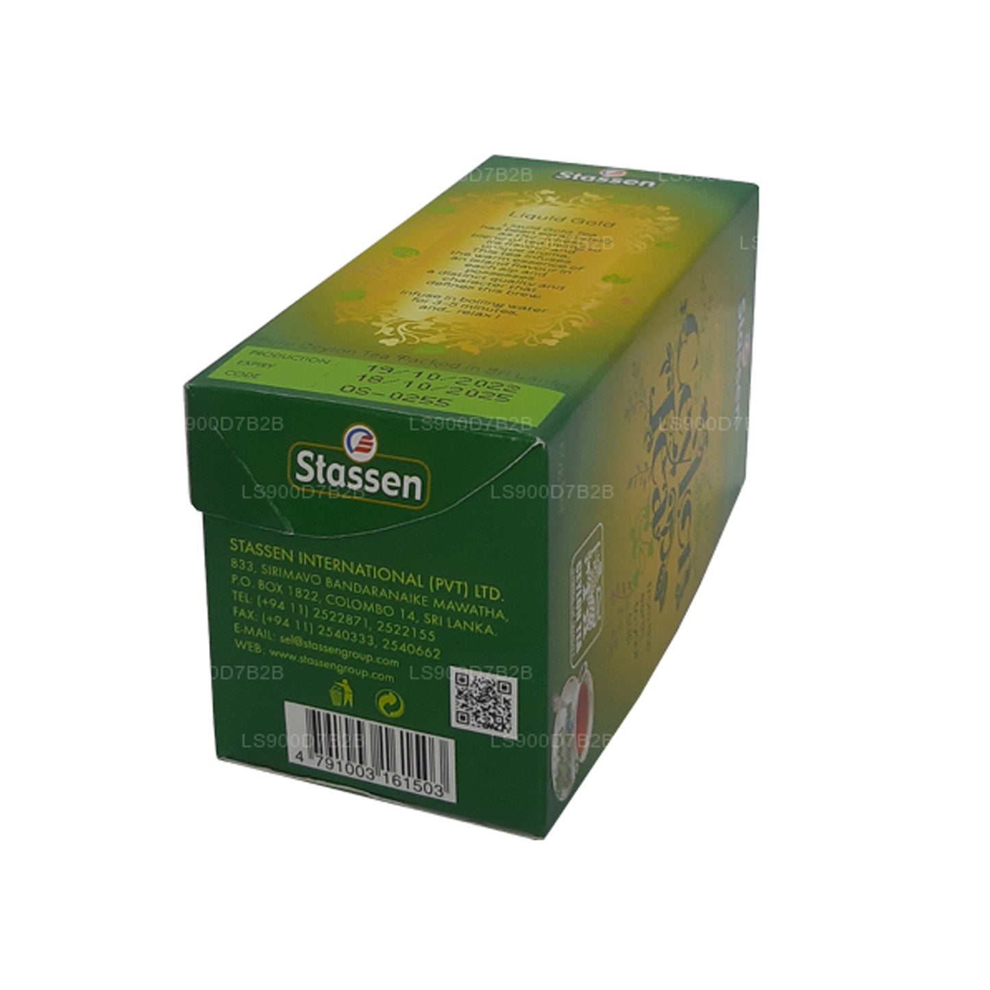 Stassen vloeibare gouden thee (50 g) 25 theezakjes