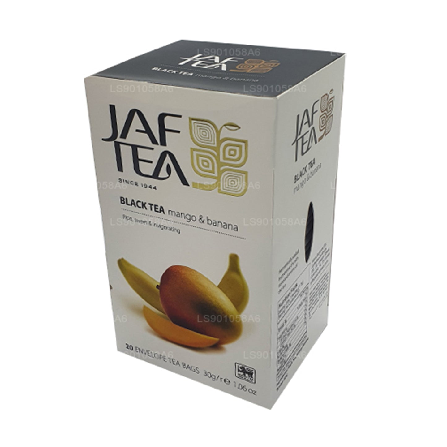 Jaf Tea Pure Fruits Collection Zwarte thee Mango Banaan (30 g) 20 theezakjes