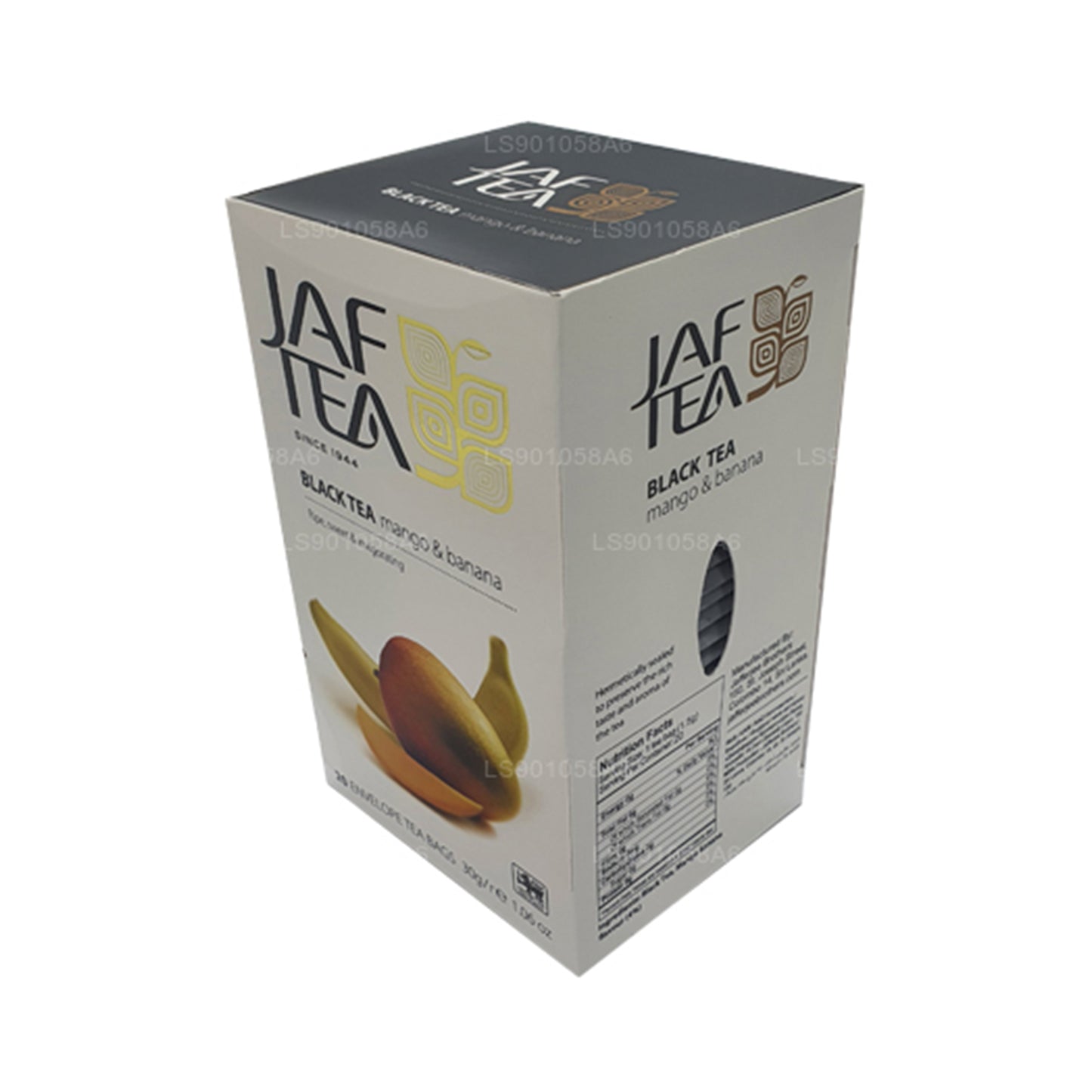 Jaf Tea Pure Fruits Collection Zwarte thee Mango Banaan (30 g) 20 theezakjes