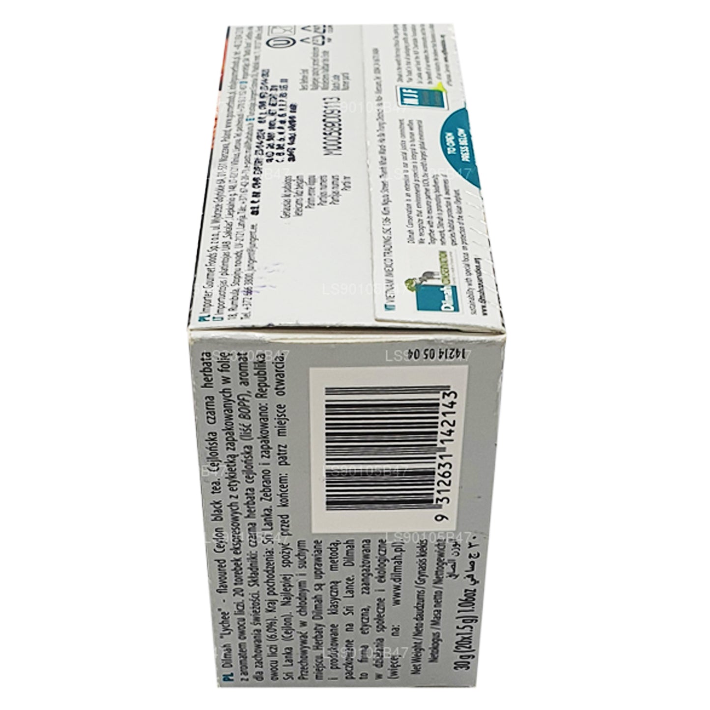 Zwarte thee met dilmah lychee-smaak (30 g)