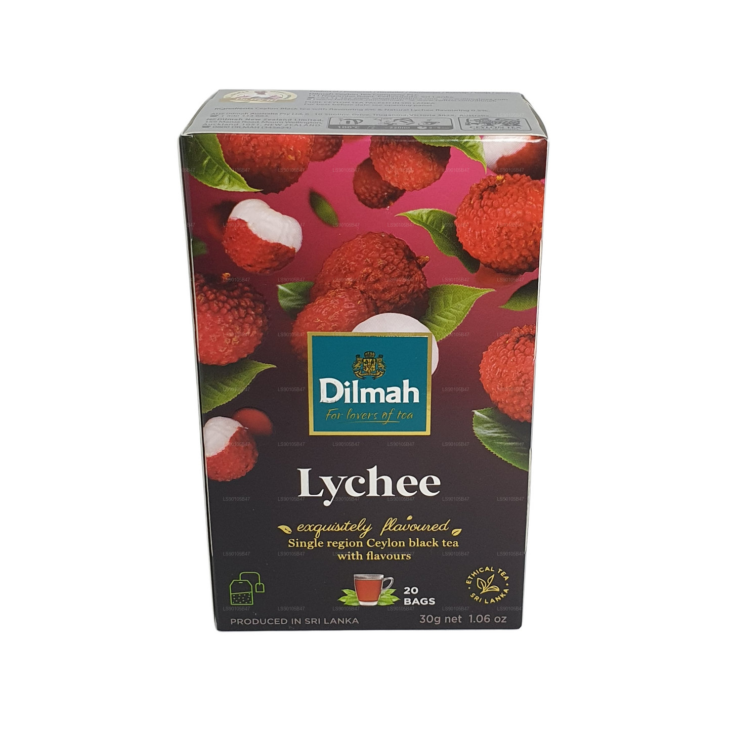 Zwarte thee met dilmah lychee-smaak (30 g)