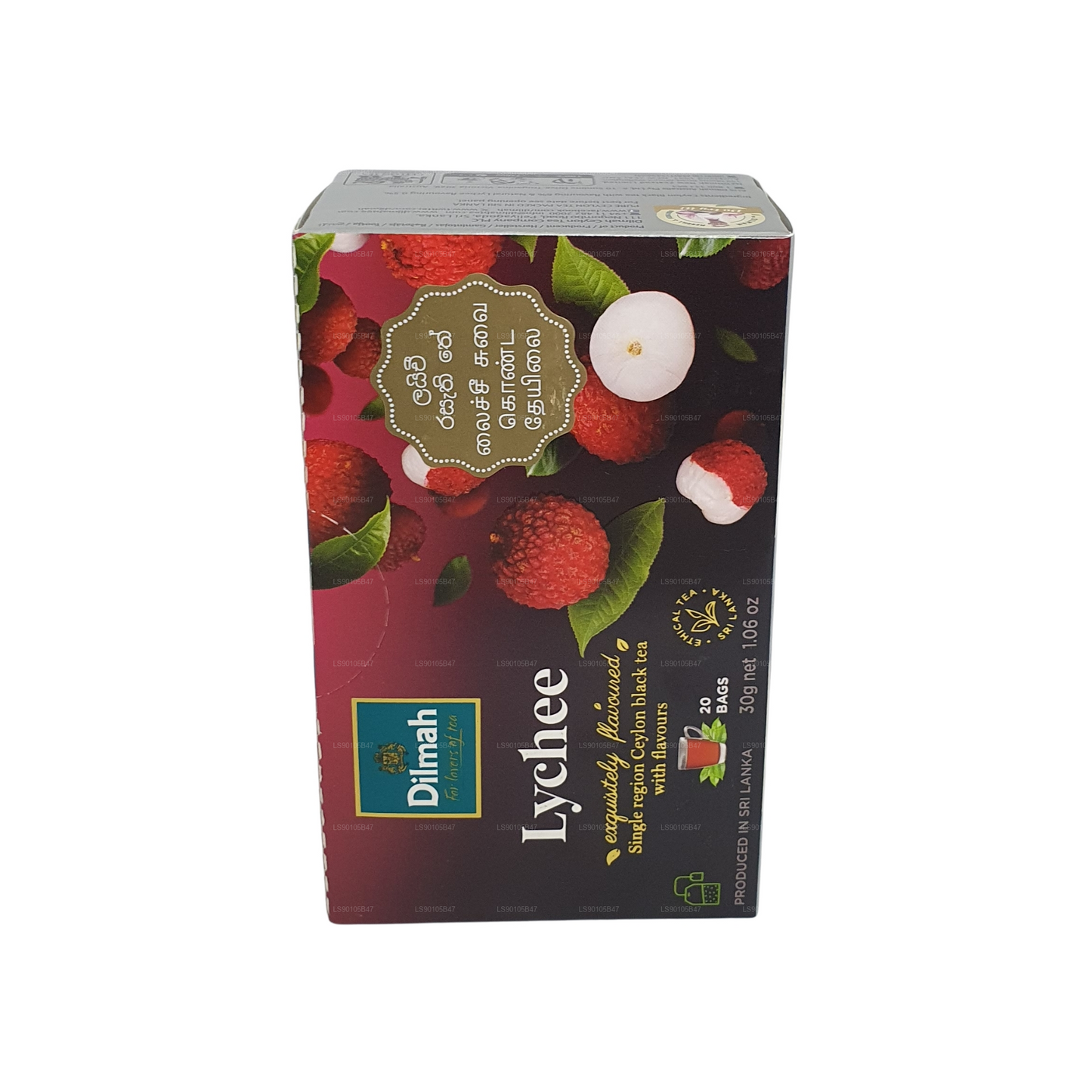 Zwarte thee met dilmah lychee-smaak (30 g)