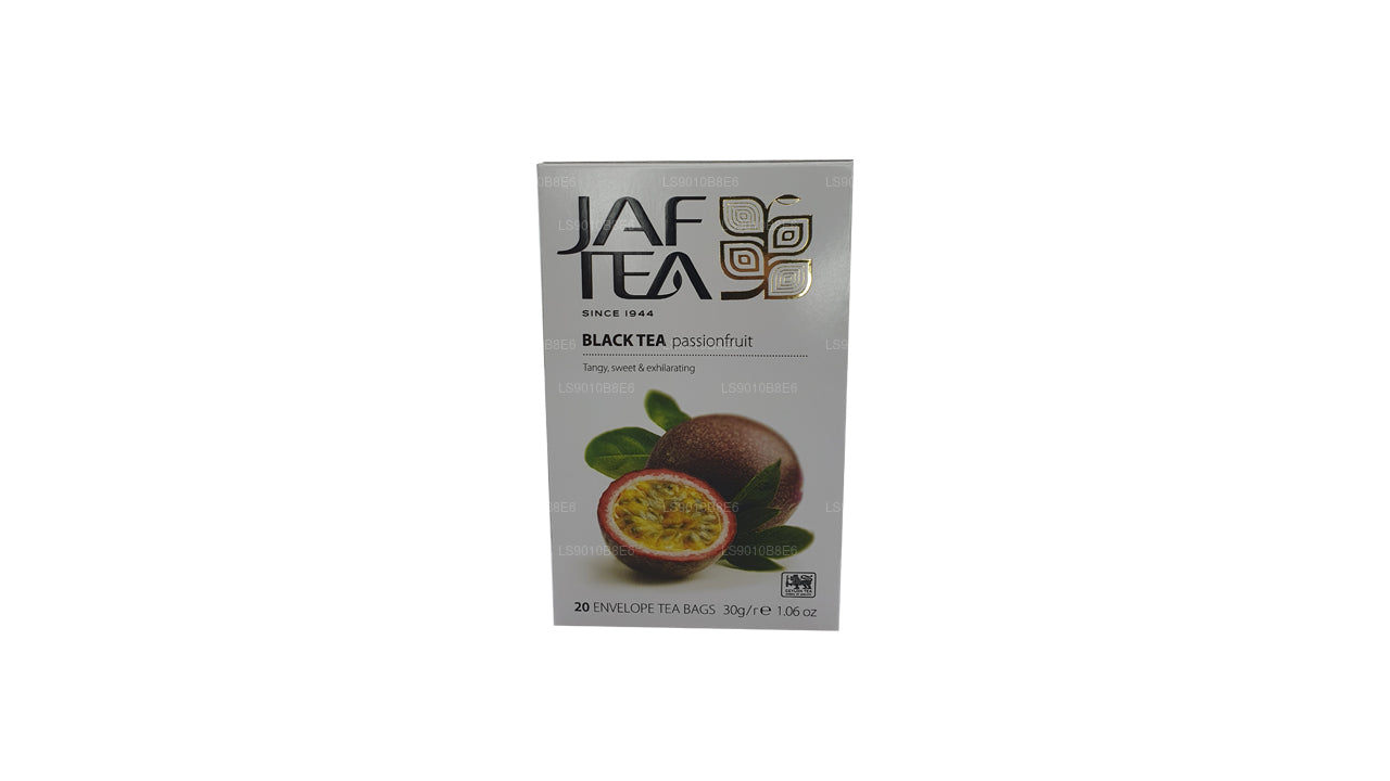 Jaf Tea Pure Fruits Collection Zwarte thee Passievruchtfolie Envelop theezakjes (30 g)