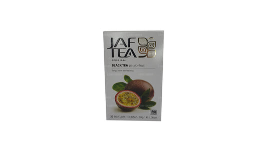 Jaf Tea Pure Fruits Collection Zwarte thee Passievruchtfolie Envelop theezakjes (30 g)