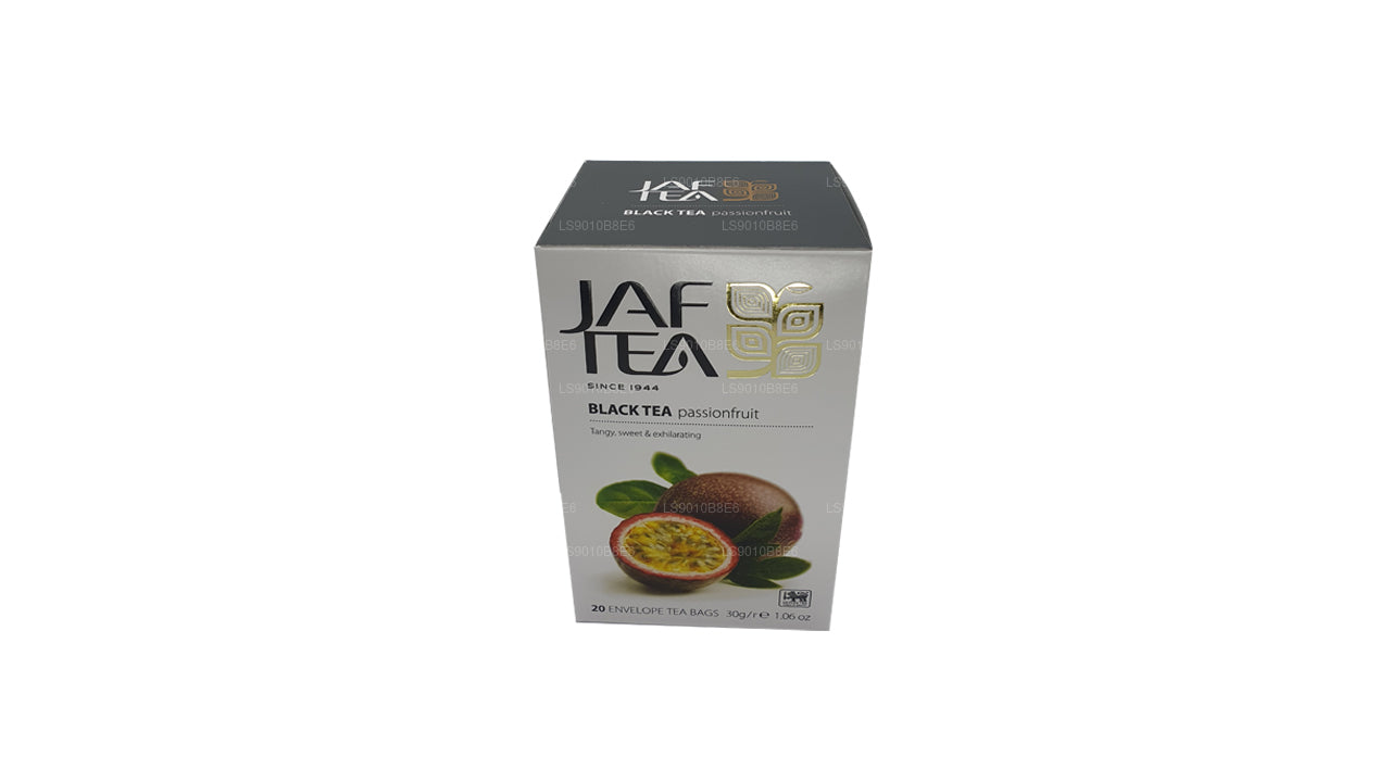Jaf Tea Pure Fruits Collection Zwarte thee Passievruchtfolie Envelop theezakjes (30 g)