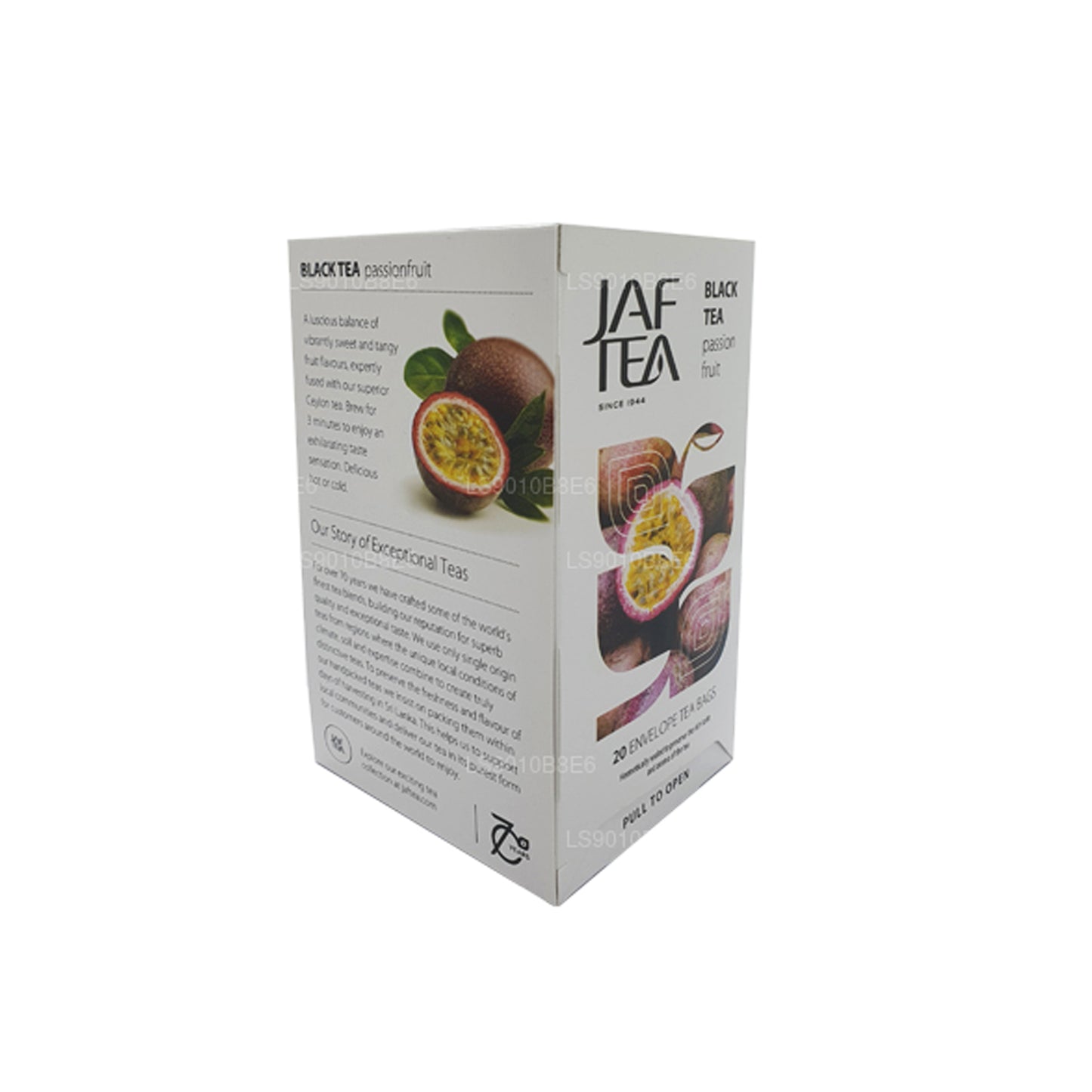 Jaf Tea Pure Fruits Collection Zwarte thee Passievruchtfolie Envelop theezakjes (30 g)