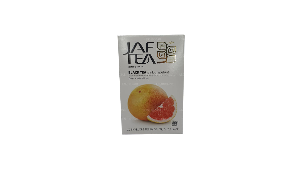 Jaf Tea Pure Fruits Collection zwarte thee, roze grapefruitfolie, envelop, theezakjes (30 g)