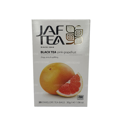 Jaf Tea Pure Fruits Collection zwarte thee, roze grapefruitfolie, envelop, theezakjes (30 g)