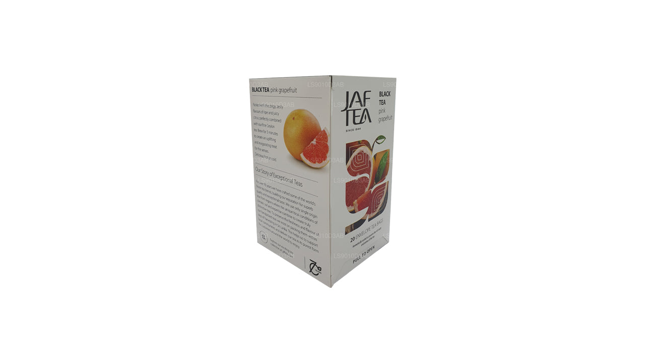 Jaf Tea Pure Fruits Collection zwarte thee, roze grapefruitfolie, envelop, theezakjes (30 g)