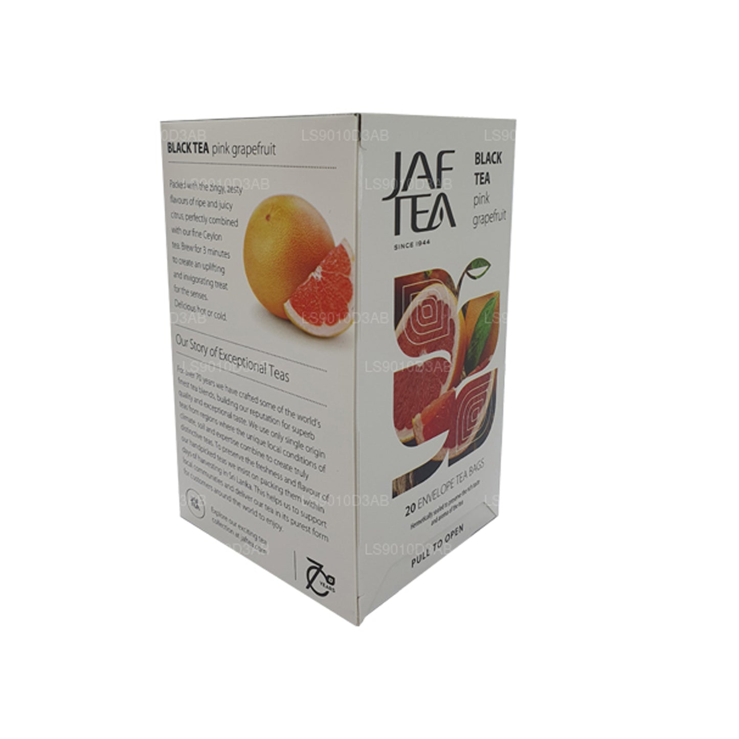 Jaf Tea Pure Fruits Collection zwarte thee, roze grapefruitfolie, envelop, theezakjes (30 g)