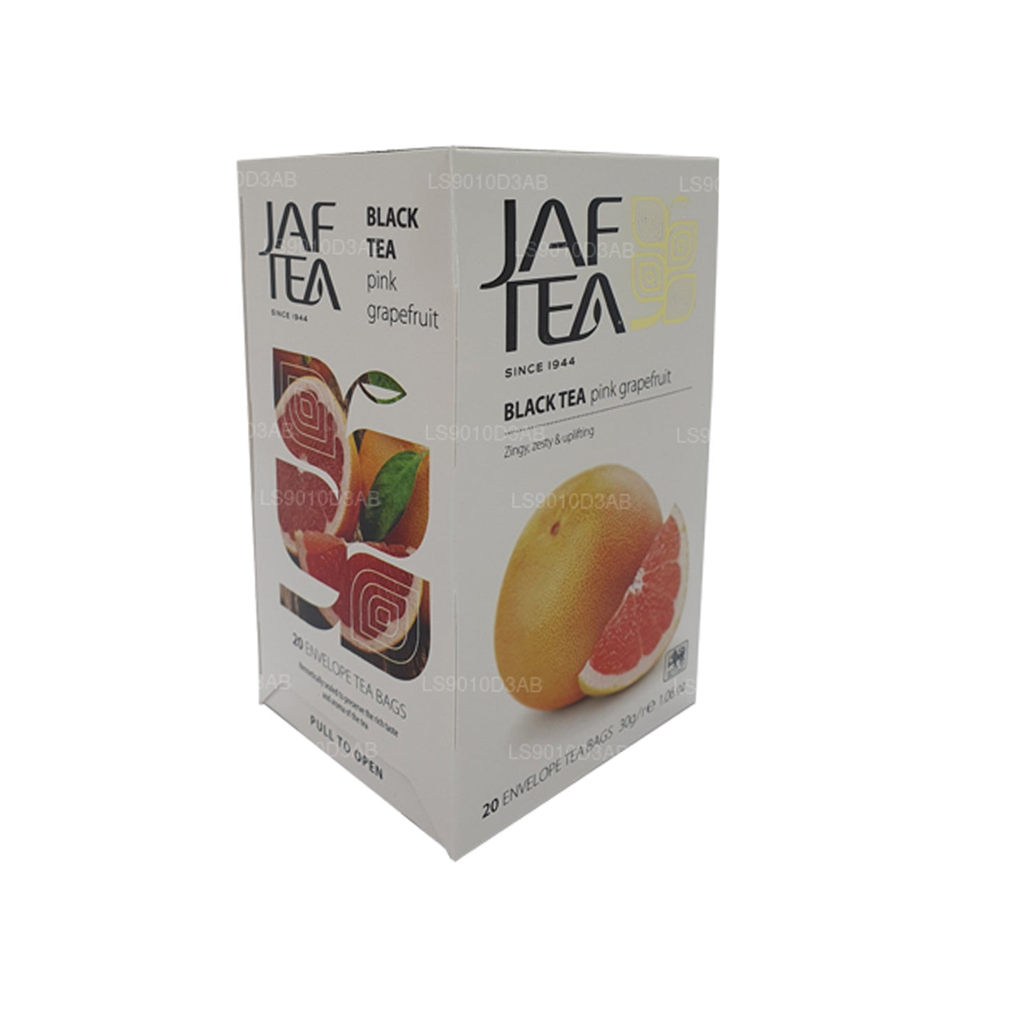 Jaf Tea Pure Fruits Collection zwarte thee, roze grapefruitfolie, envelop, theezakjes (30 g)