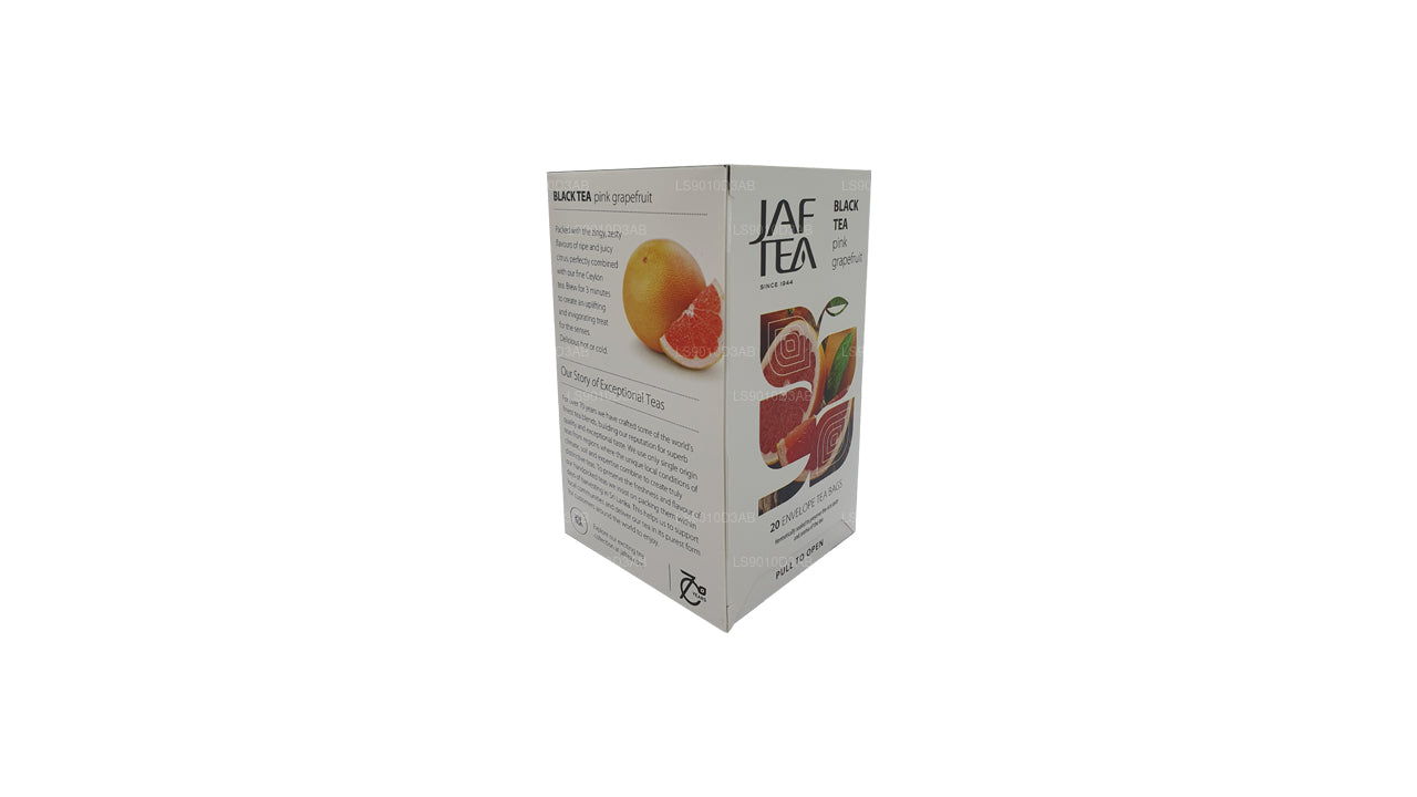 Jaf Tea Pure Fruits Collection zwarte thee, roze grapefruitfolie, envelop, theezakjes (30 g)