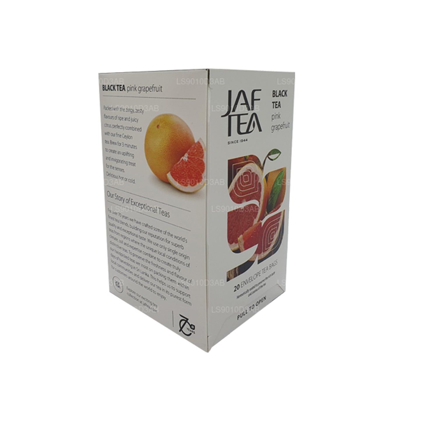Jaf Tea Pure Fruits Collection zwarte thee, roze grapefruitfolie, envelop, theezakjes (30 g)
