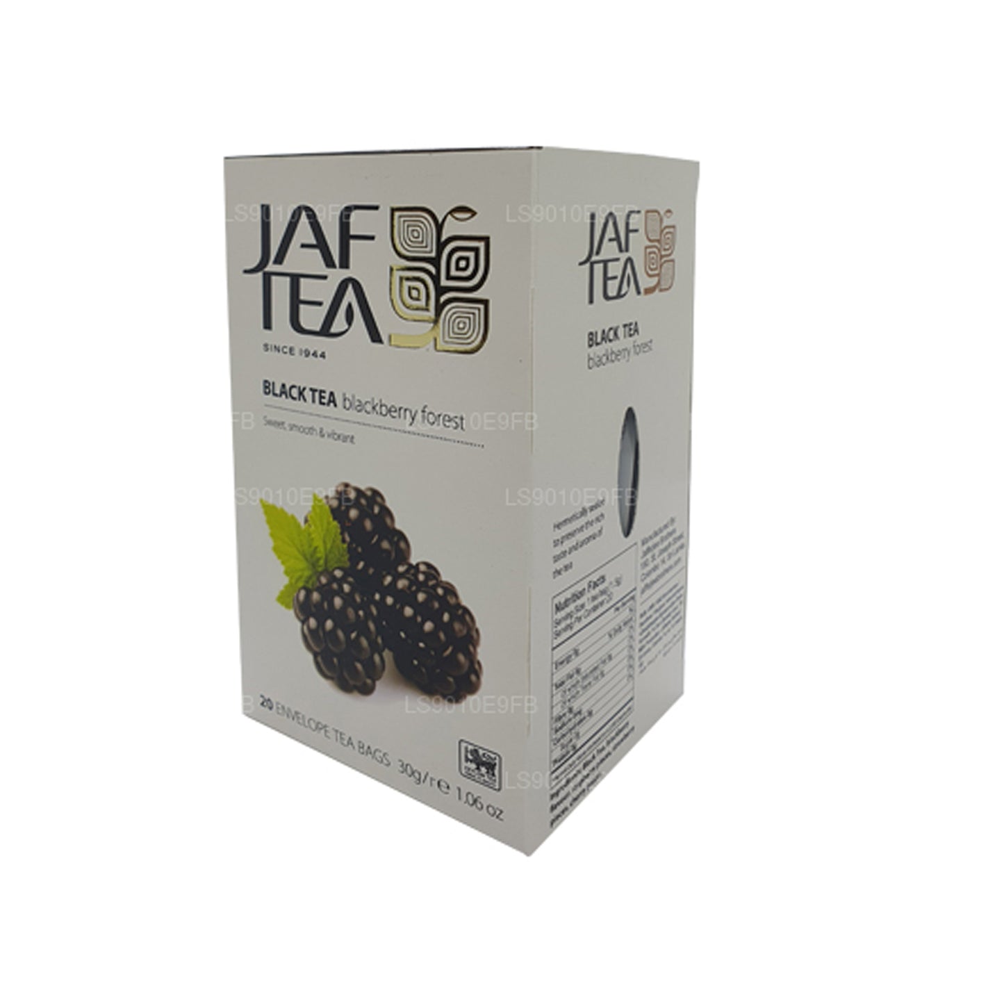 Jaf Tea Pure Fruits Collection theezakjes met zwarte thee, bramenbosfolie, envelop (30 g)