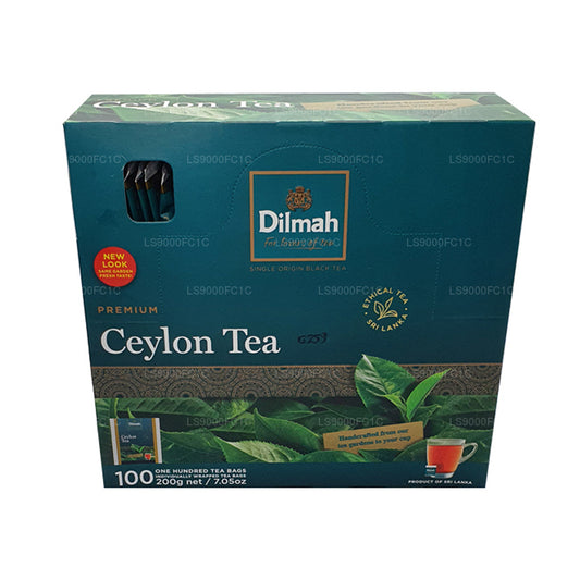 Dilmah Premium Ceylon-thee, individueel verpakt 100 theezakjes (200 g)