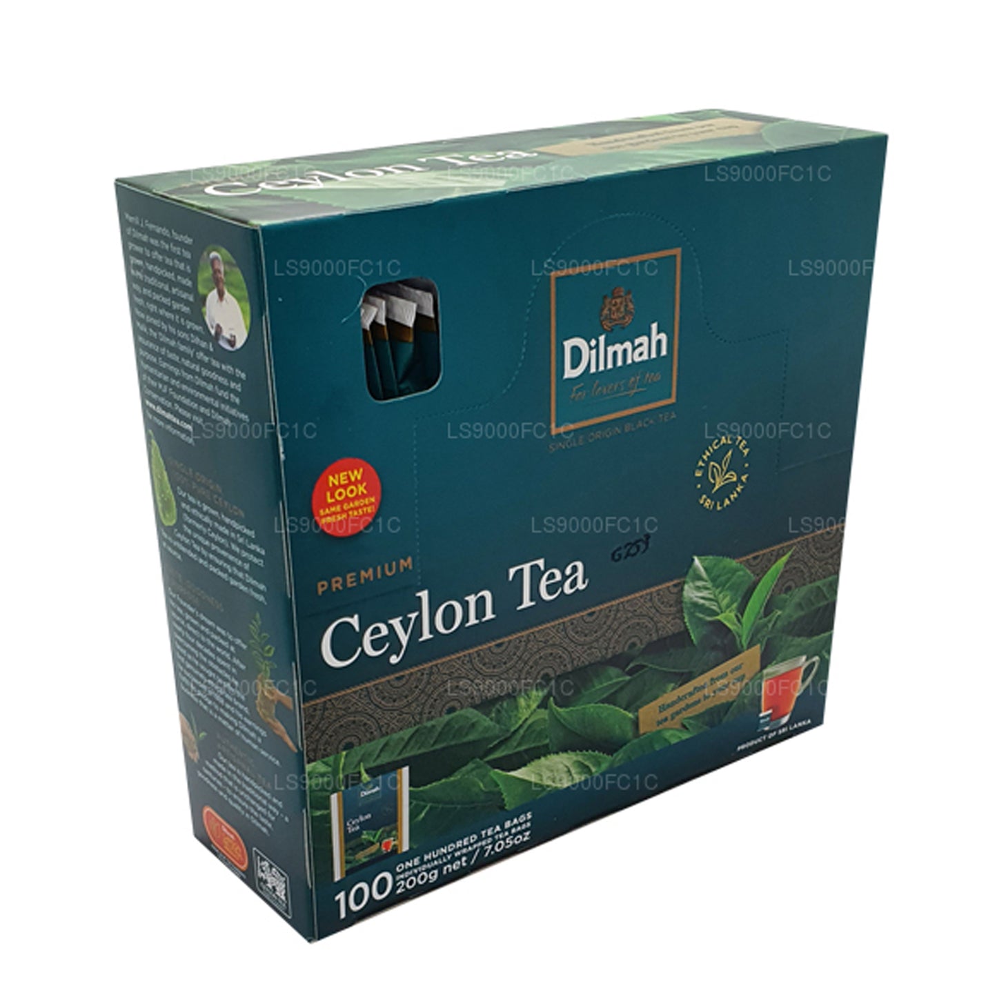 Dilmah Premium Ceylon-thee, individueel verpakt 100 theezakjes (200 g)