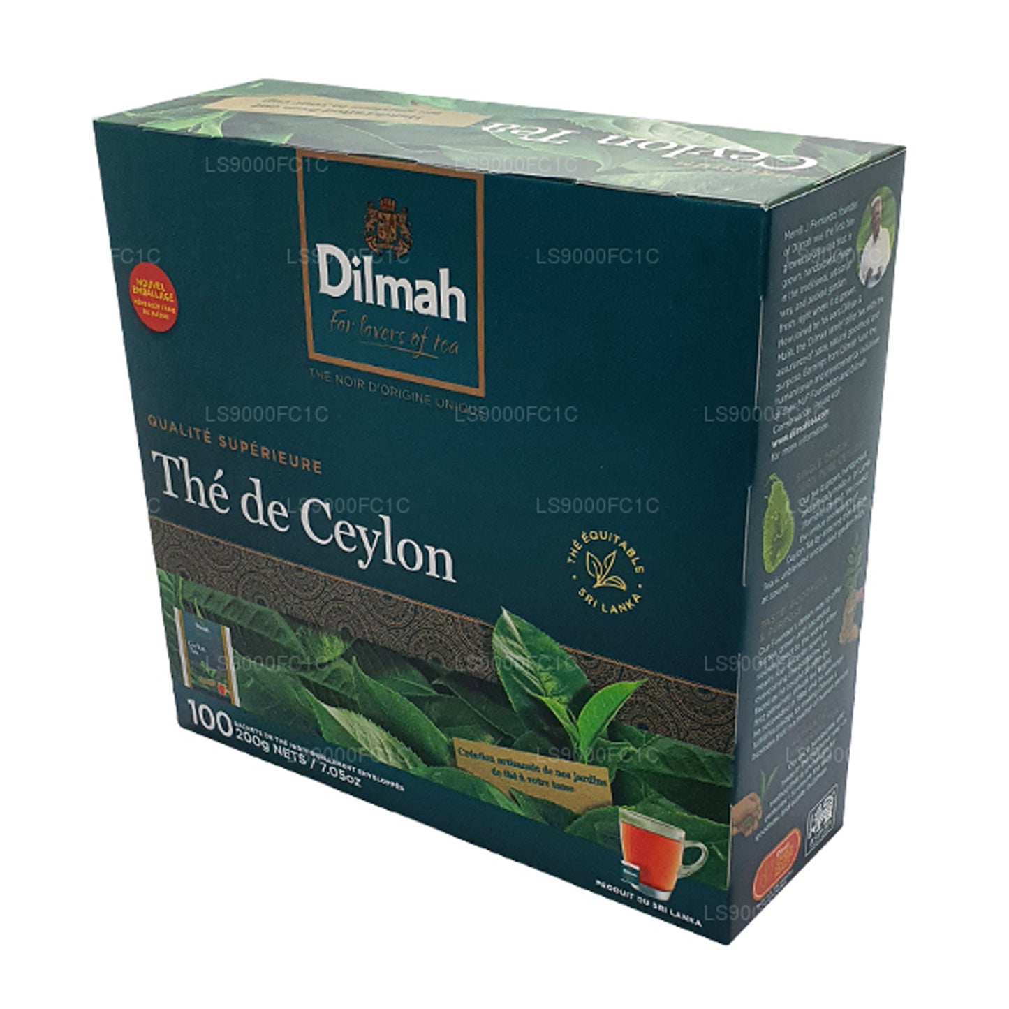 Dilmah Premium Ceylon-thee, individueel verpakt 100 theezakjes (200 g)