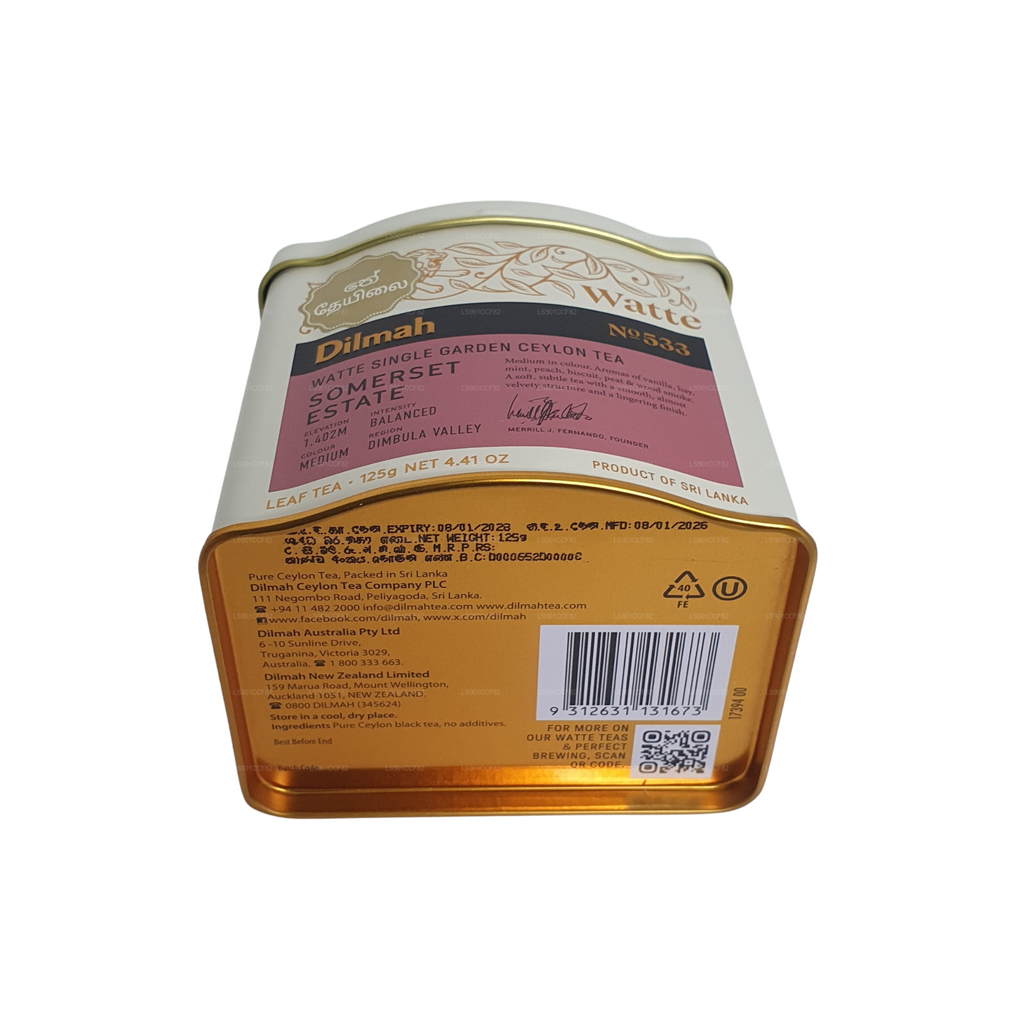 Dilmah Uda Watte thee met losse bladeren (125 g)
