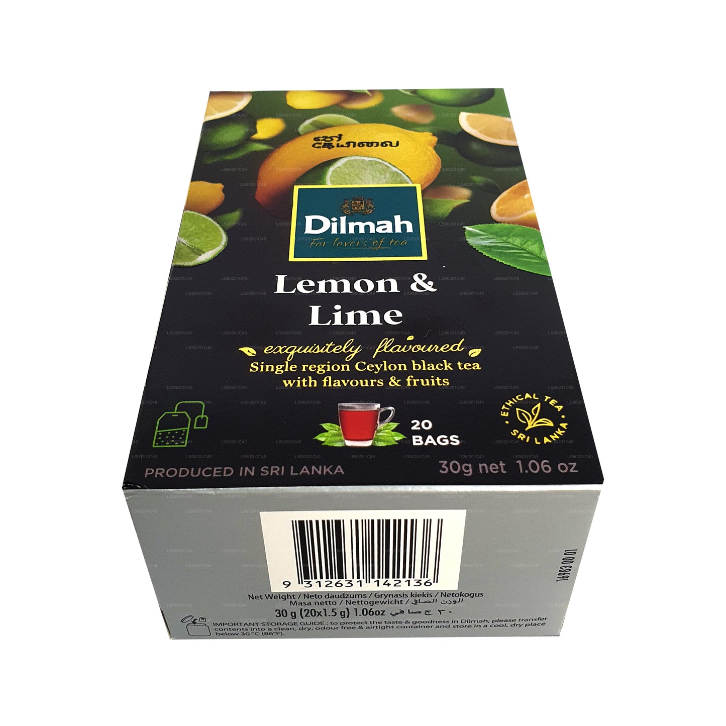 Dilmah thee met citroensmaak (30 g) 20 theezakjes