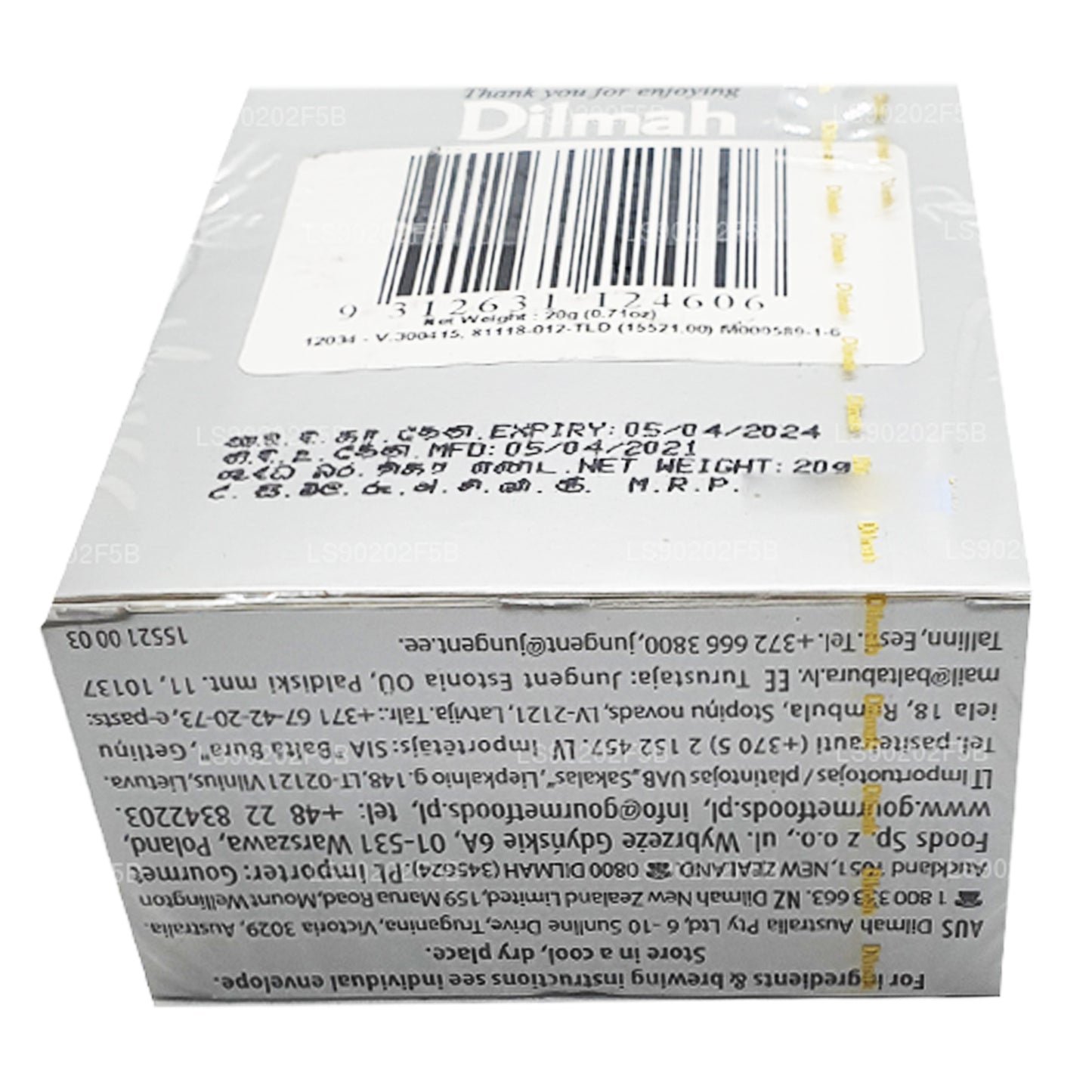 Dilmah Lychee gearomatiseerde zwarte thee van Ceylon (20 g) 10 theezakjes