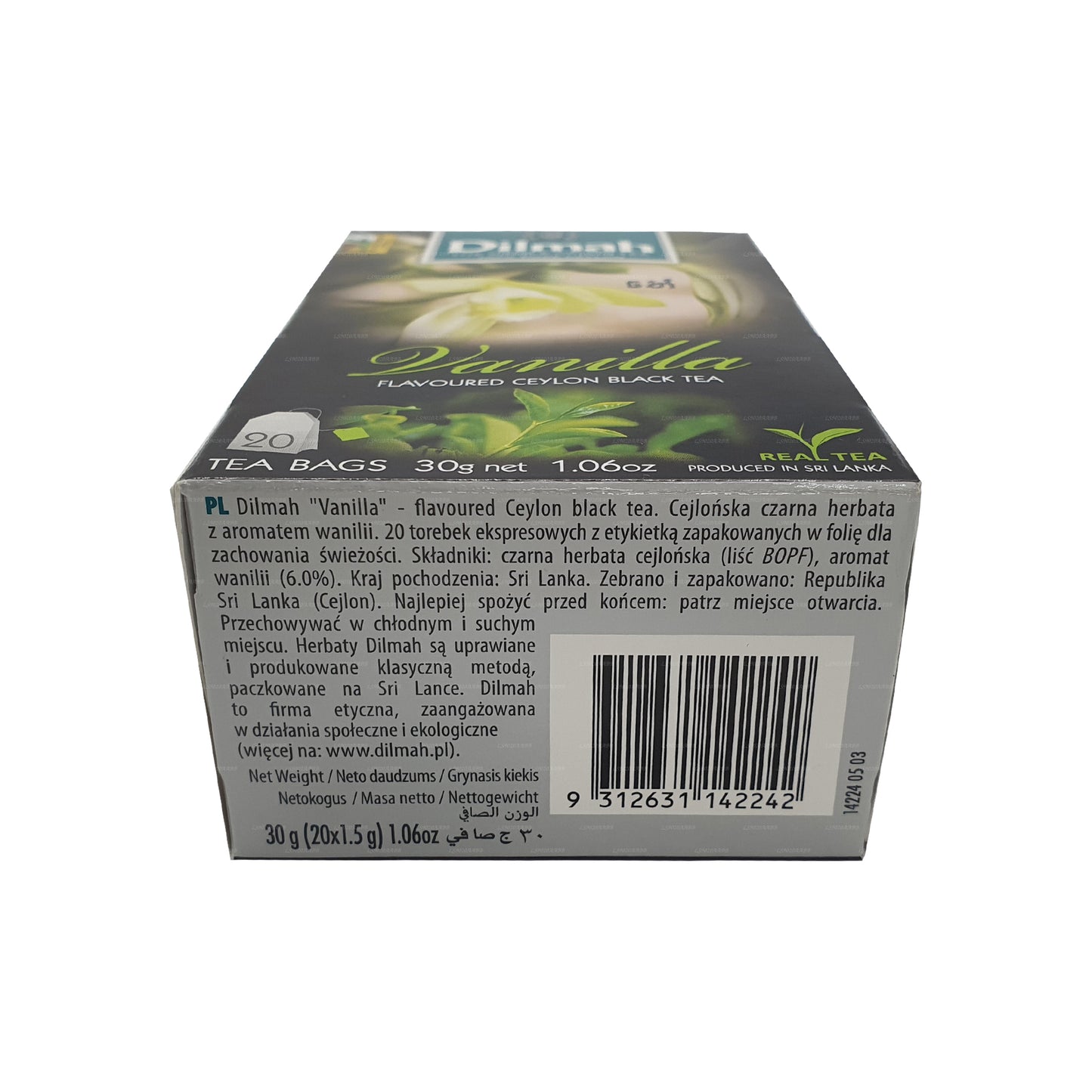 Dilmah thee met vanillesmaak (40 g) 20 theezakjes