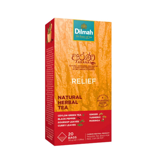 Dilmah Arana Relief natuurlijke groene kruidenthee (20 theezakjes zonder etiket)