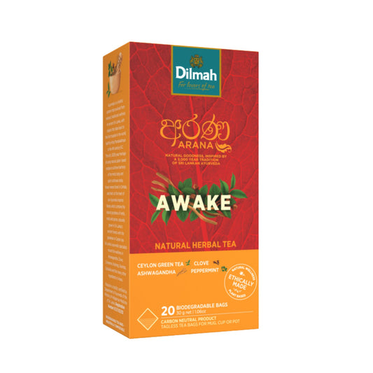 Dilmah Arana Awake natuurlijke groene kruidenthee (20 theezakjes zonder etiket)