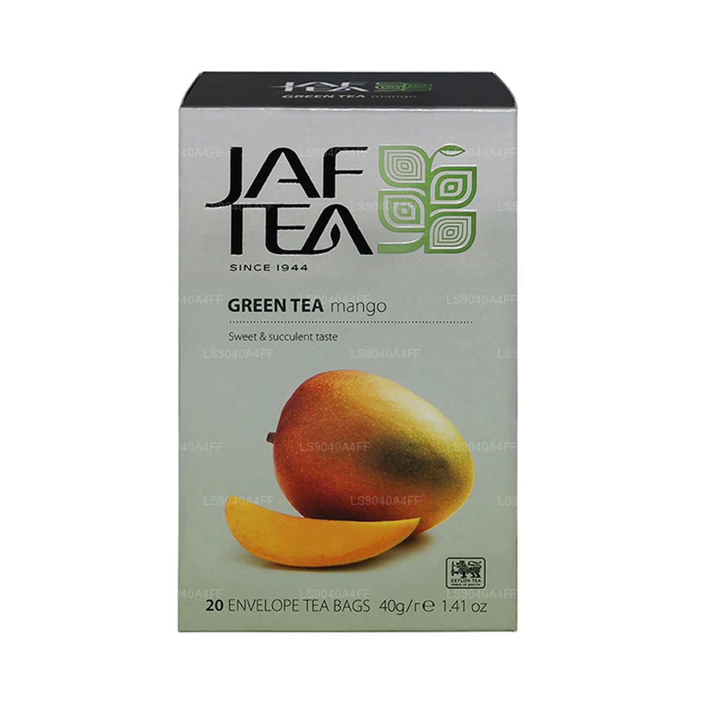Jaf Tea Pure Green Collection Thee Mangofolie Envelop theezakjes (40 g)