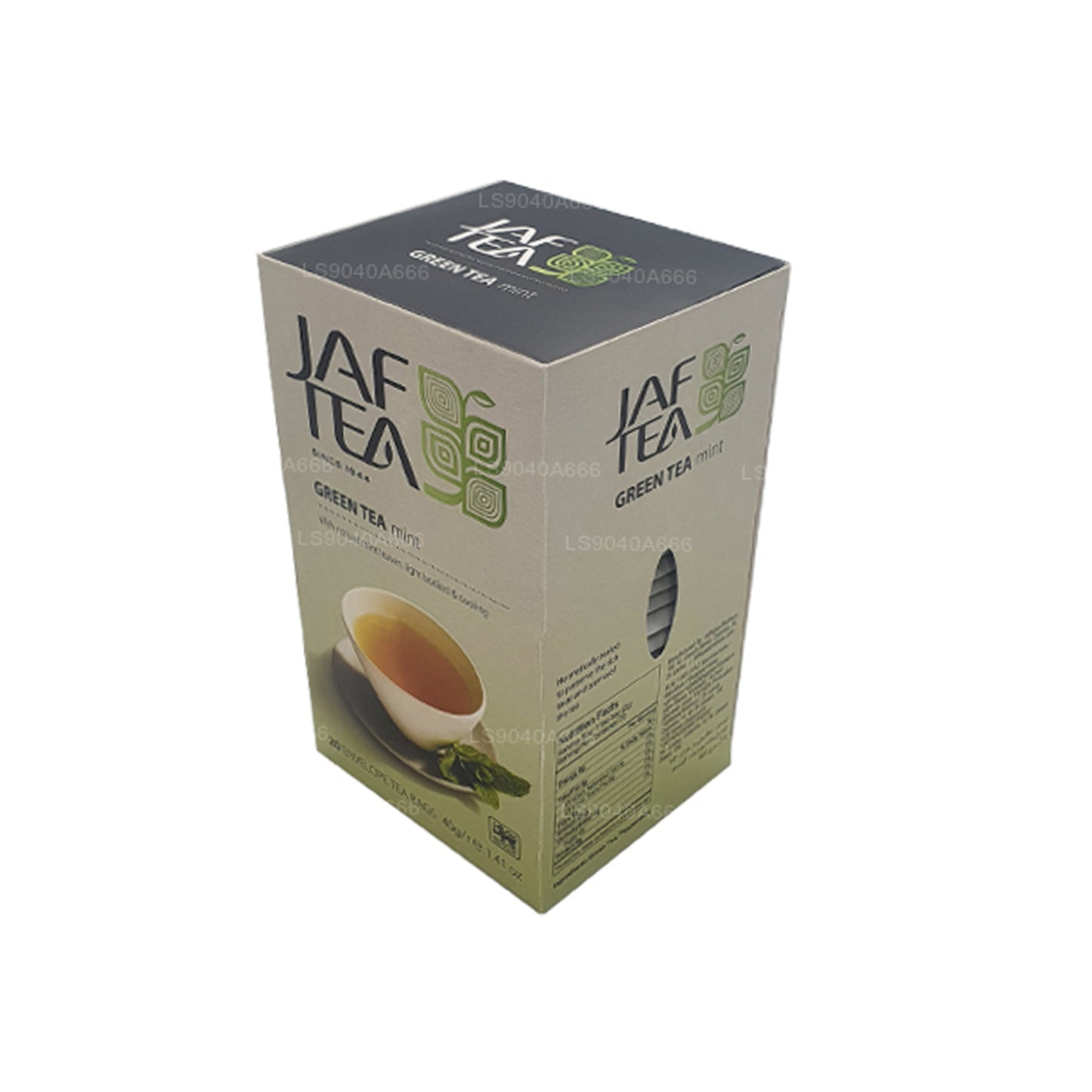 Jaf Tea Pure Green Collection Groene Thee Muntfolie Envelop theezakjes (40 g)