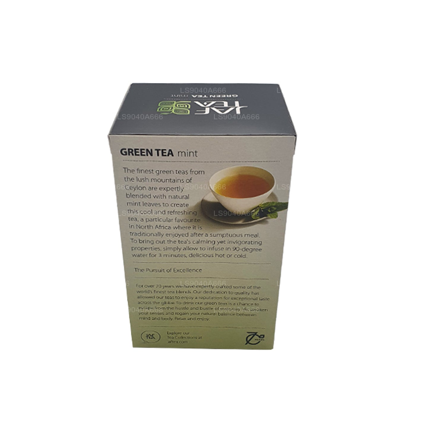 Jaf Tea Pure Green Collection Groene Thee Muntfolie Envelop theezakjes (40 g)