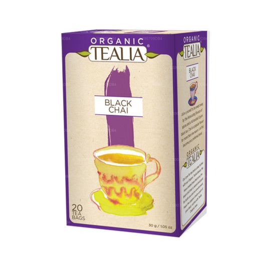 Tealia Organic Black Chai Tea (40g) 20 Envelope Tea Bags