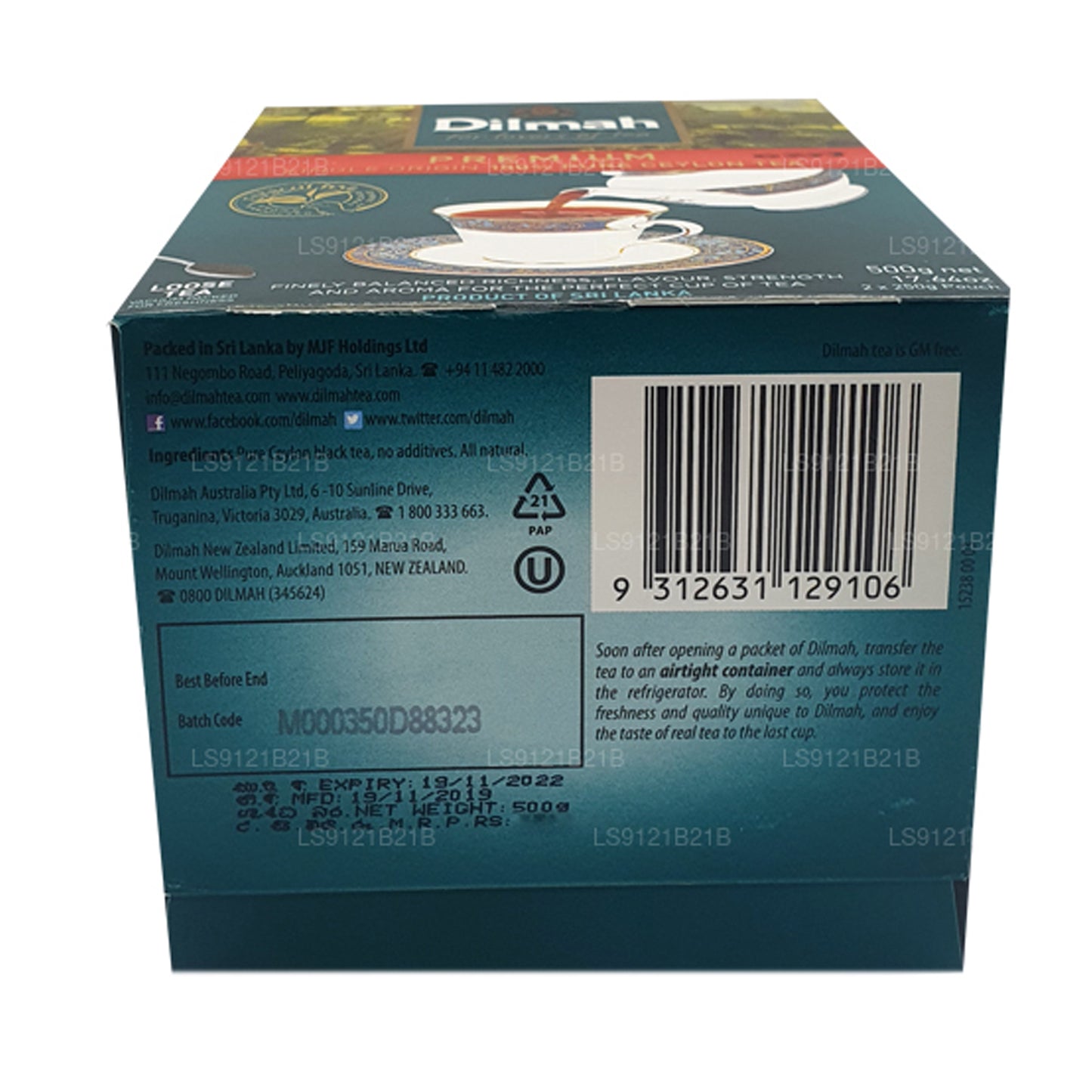 Dilmah Premium Ceylon thee met losse bladeren (125 g)