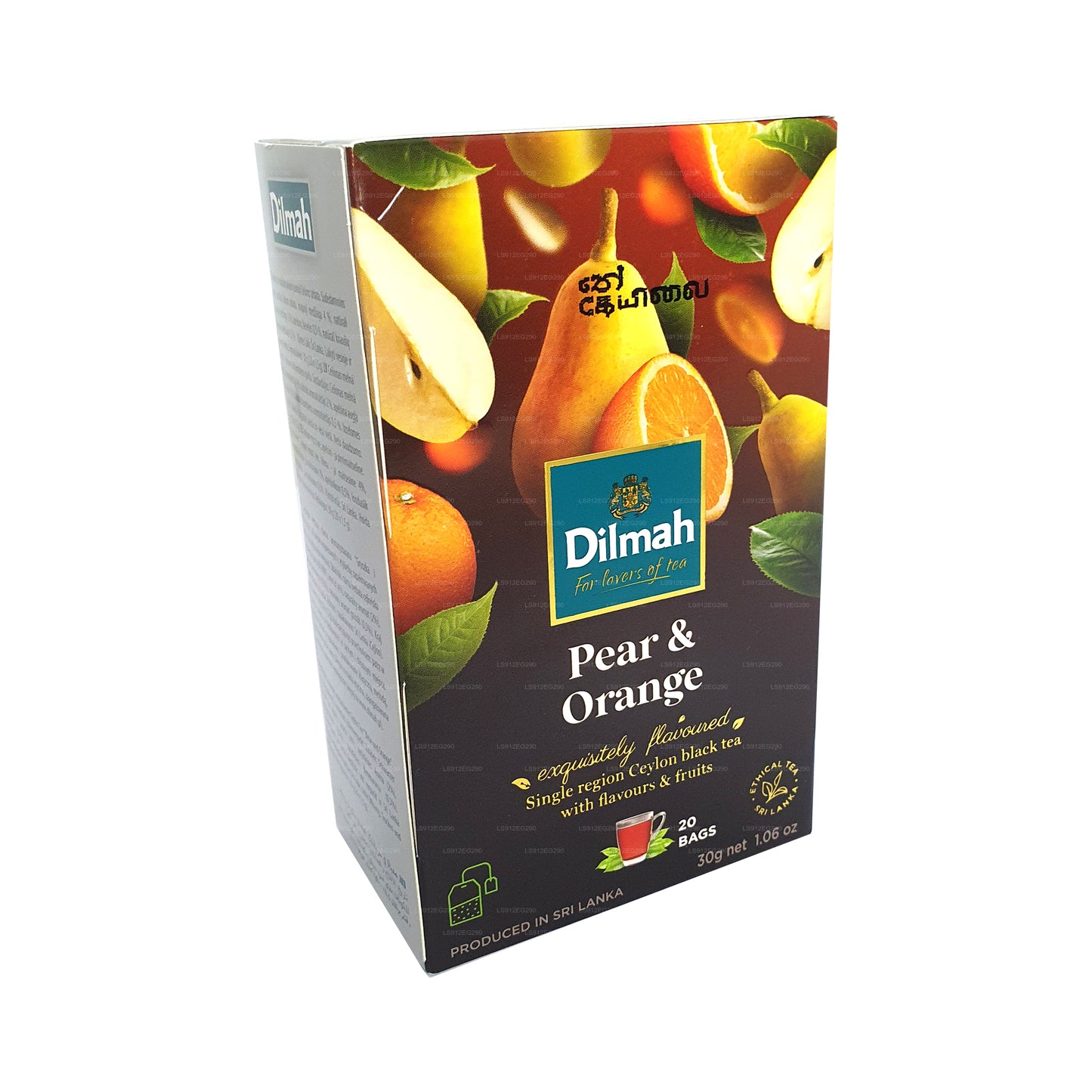 Dilmah zwarte thee van Ceylon met peer en sinaasappelsmaak (30 g) 20 theezakjes