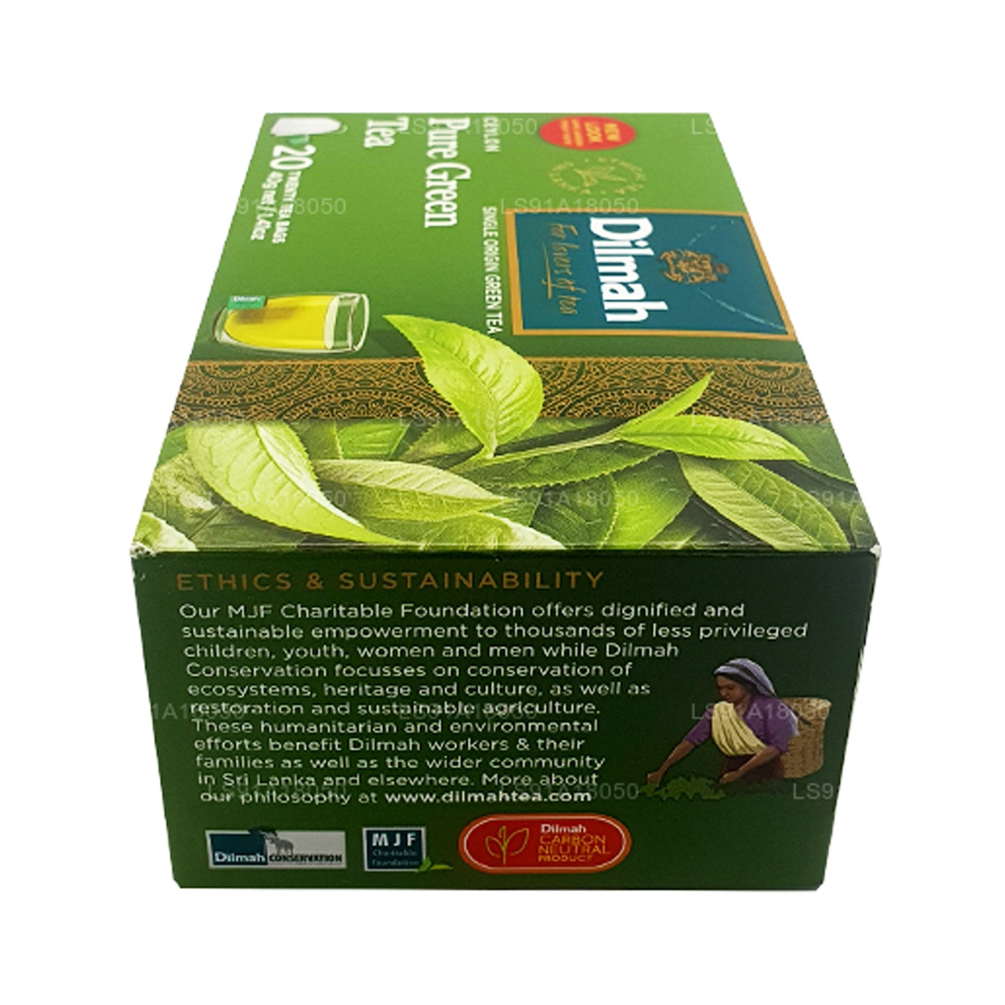 Dilmah Ceylon pure groene thee (40 g) 20 theezakjes